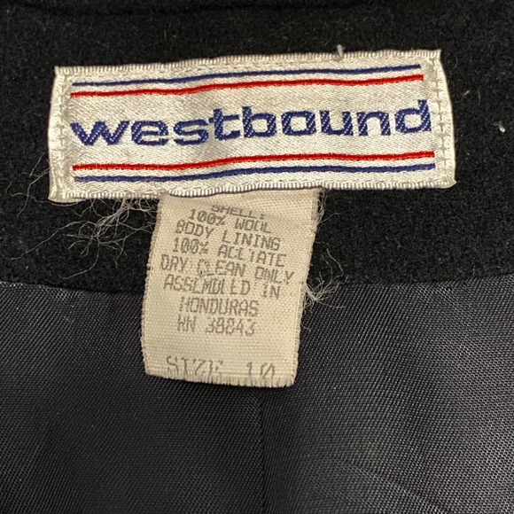 Vtg Women's Double Breasted Wool Pea Coat Old Money Heritage Preppy Academia - Picture 3 of 8